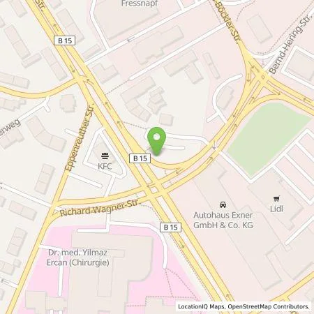 Standortübersicht der Tankstelle Bilkraft GmbH in 95032 Hof