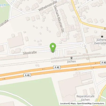 Standortübersicht der Tankstelle NEW Niederrhein Energie und Wasser GmbH in 41363 Jüchen