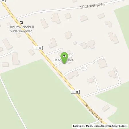 Standortübersicht der Tankstelle Stadtwerke Husum GmbH in 25813 Husum