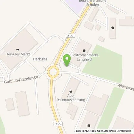 Standortübersicht der Tankstelle VINCharge 3 GmbH in 36179 Bebra