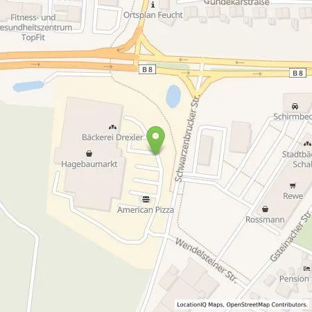 Standortübersicht der Tankstelle Bilkraft GmbH in 90537 Feucht