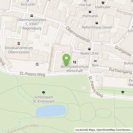 Standortübersicht der Tankstelle REWAG Regensburger Energie und Wasserversorgung AG & Co KG in 93047 Regensburg