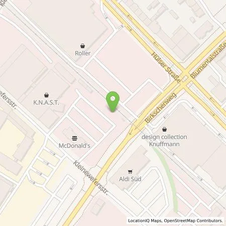 Standortübersicht der Tankstelle NEW Niederrhein Energie und Wasser GmbH in 47803 Krefeld