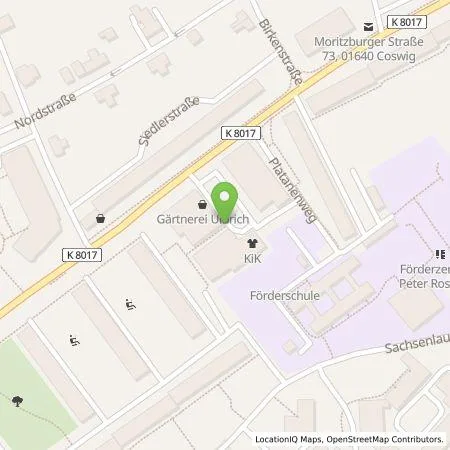 Standortübersicht der Tankstelle Bilkraft GmbH in 01640 Coswig