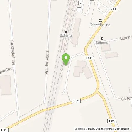 Standortübersicht der Tankstelle Osnabrücker Parkstätten-Betriebsgesellschaft mbH in 49163 Bohmte