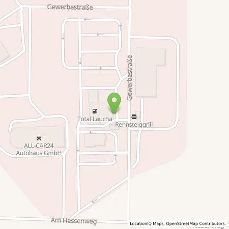 Standortübersicht der Tankstelle Circle K Deutschland GmbH in 99880 Laucha