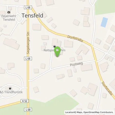Standortübersicht der Tankstelle Energie und Wasser Wahlstedt/Bad Segeberg GmbH & Co.KG in 23824 Tensfeld