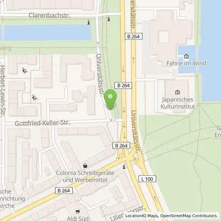 Standortübersicht der Tankstelle TankE GmbH in 50931 Köln