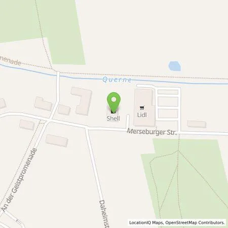 Standortübersicht der Tankstelle Shell Deutschland GmbH in 06268 Querfurt