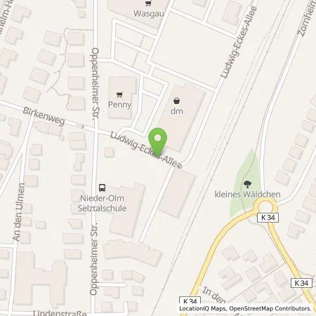 Standortübersicht der Tankstelle EWR AG in 55268 Nieder-Olm