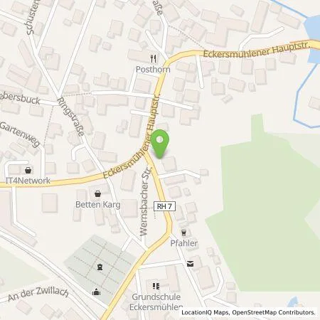 Standortübersicht der Tankstelle Energie Service GmbH der Stadtwerke Roth in 91154 Roth