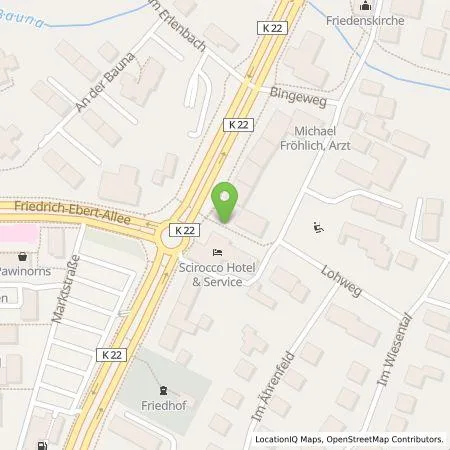 Standortübersicht der Tankstelle EAM Natur Energie GmbH in 34225 Baunatal