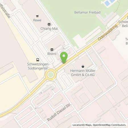 Standortübersicht der Tankstelle Minera Kraftstoffe - Mineraloelwerk Rempel GmbH in 68723 Schwetzingen