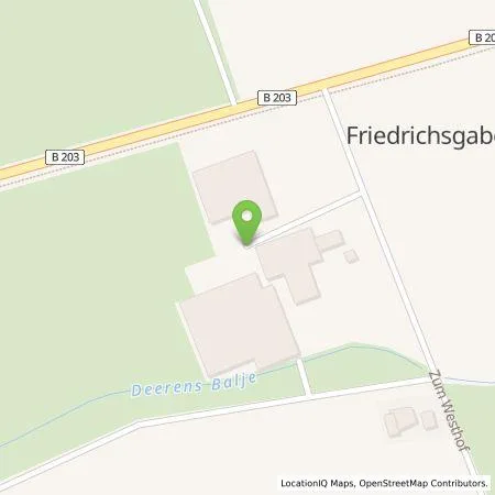 Standortübersicht der Tankstelle GP Joule Connect GmbH in 25764 Friedrichsgabekoog