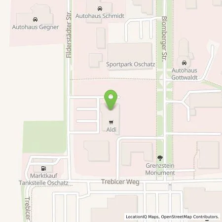 Standortübersicht der Tankstelle ALDI Nord Deutschland Stiftung & Co. KG in 04758 Oschatz