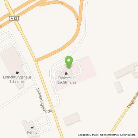 Standortübersicht der Tankstelle Energie Südbayern GmbH in 94522 Wallersdorf