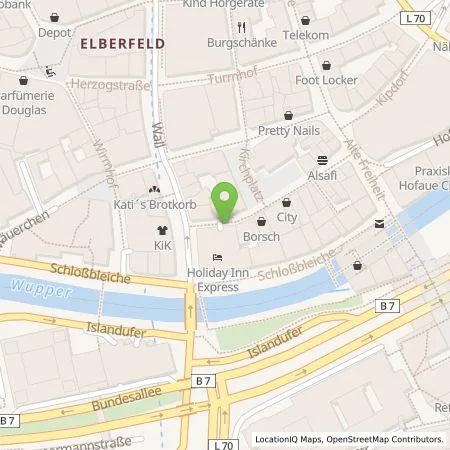 Standortübersicht der Tankstelle Wirelane GmbH in 42103 Wuppertal