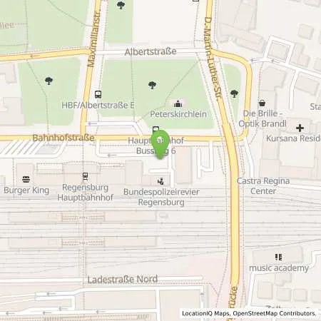 Standortübersicht der Tankstelle DB Energie GmbH in 93047 Regensburg