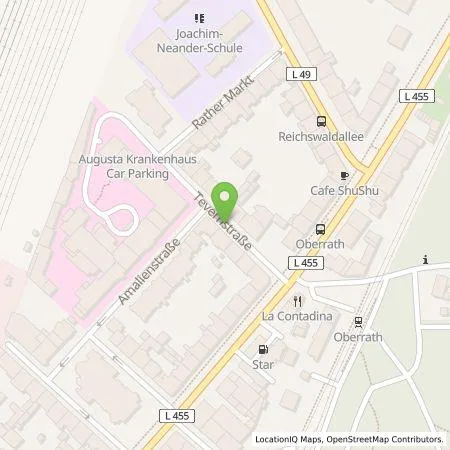 Standortübersicht der Tankstelle Wirelane Public I GmbH in 40472 Düsseldorf