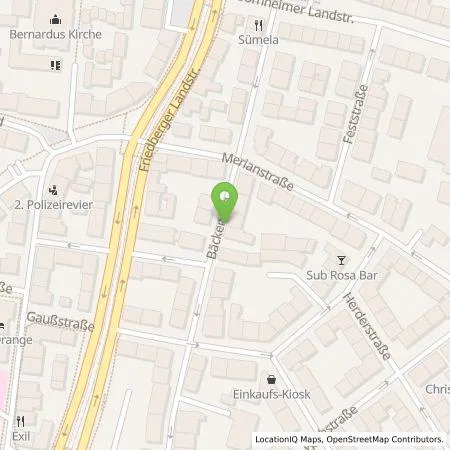 Standortübersicht der Tankstelle On Charge GmbH in 60316 Frankfurt am Main