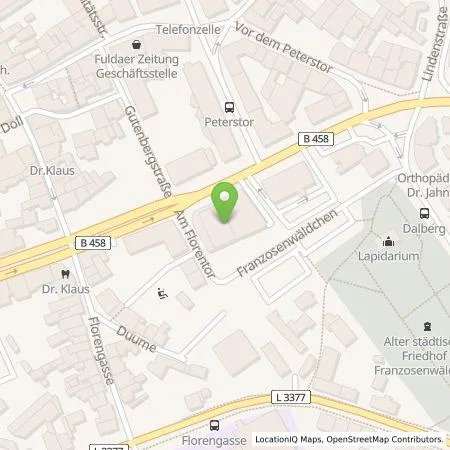 Standortübersicht der Tankstelle Wirelane Public I GmbH in 36037 Fulda