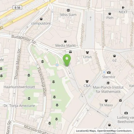 Standortübersicht der Tankstelle Energie- und Wasserversorgung Bonn/Rhein-Sieg GmbH in 53111 Bonn