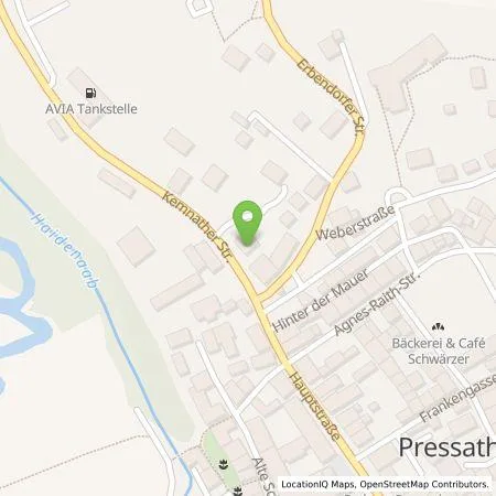 Standortübersicht der Tankstelle Stadtwerke Amberg Bäder und Park GmbH in 92690 Pressath