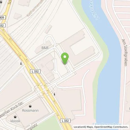 Standortübersicht der Tankstelle Stadtwerke Lübeck Energie GmbH in 23558 Lübeck