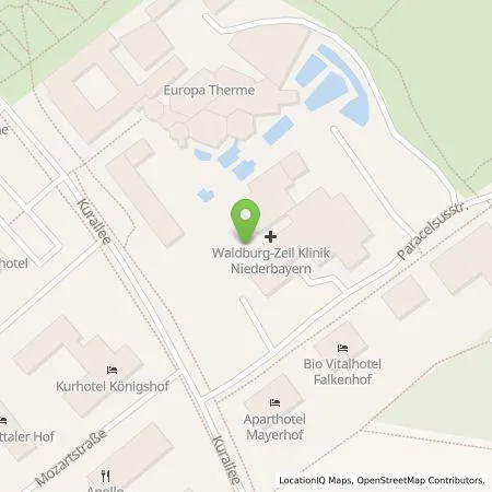 Standortübersicht der Tankstelle Energie Südbayern GmbH in 94072 Bad Füssing