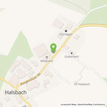 Standortübersicht der Tankstelle Energie Südbayern GmbH in 84553 Halsbach