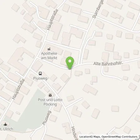 Standortübersicht der Tankstelle Energie Südbayern GmbH in 82343 Pöcking