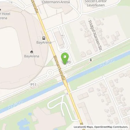 Standortübersicht der Tankstelle Energieversorgung Leverkusen GmbH & CO.KG in 51373 Leverkusen