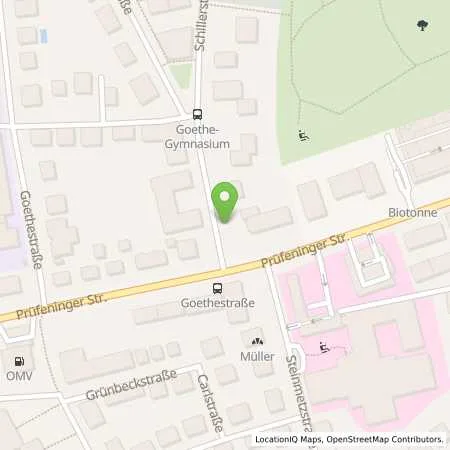 Standortübersicht der Tankstelle REWAG Regensburger Energie und Wasserversorgung AG & Co KG in 93049 Regensburg