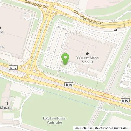 Standortübersicht der Tankstelle Pfalzwerke AG in 76137 Karlsruhe