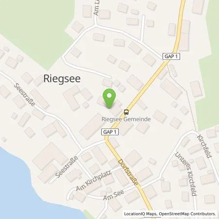 Standortübersicht der Tankstelle 17er Oberlandenergie GmbH in 82418 Riegsee