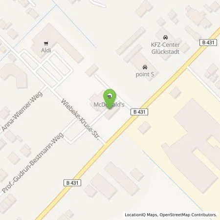 Standortübersicht der Tankstelle ORLEN Deutschland GmbH in 25348 Glückstadt