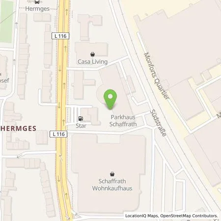 Standortübersicht der Tankstelle ORLEN Deutschland GmbH in 41065 Mönchengladbach