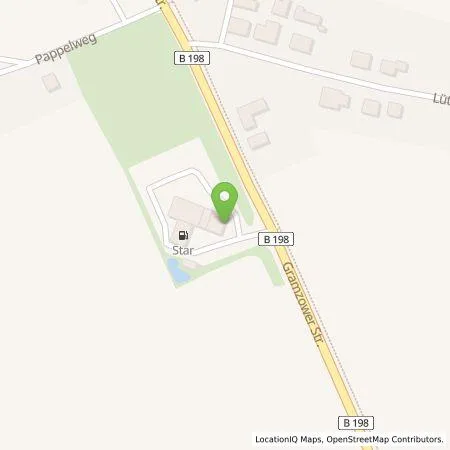 Standortübersicht der Tankstelle ORLEN Deutschland GmbH in 17291 Uckerfelde