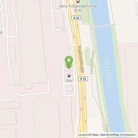 Standortübersicht der Tankstelle ORLEN Deutschland GmbH in 07549 Gera