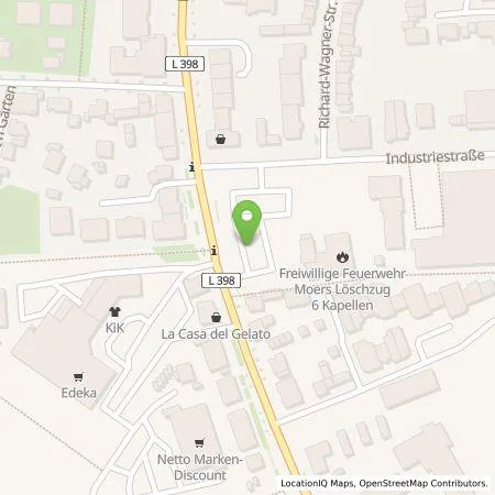 Standortübersicht der Tankstelle Enni Energie & Umwelt Niederrhein GmbH in 47441 Moers