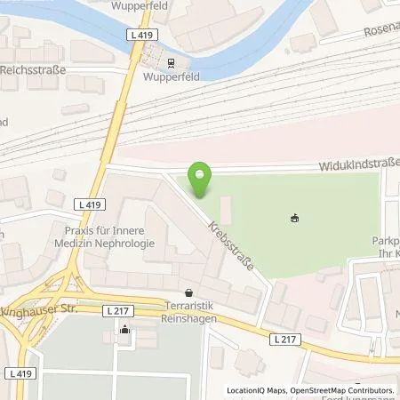 Standortübersicht der Tankstelle WSW Energie & Wasser AG in 42289 Wuppertal