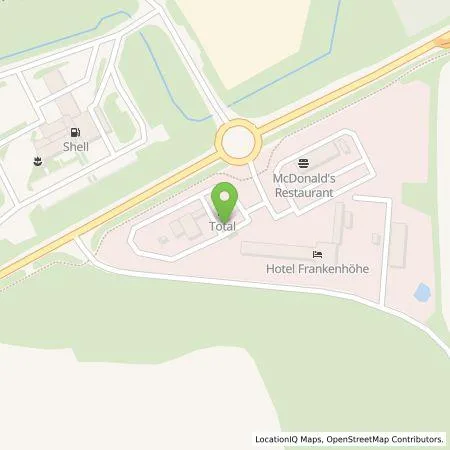 Standortübersicht der Tankstelle Circle K Deutschland GmbH in 91589 Aurach