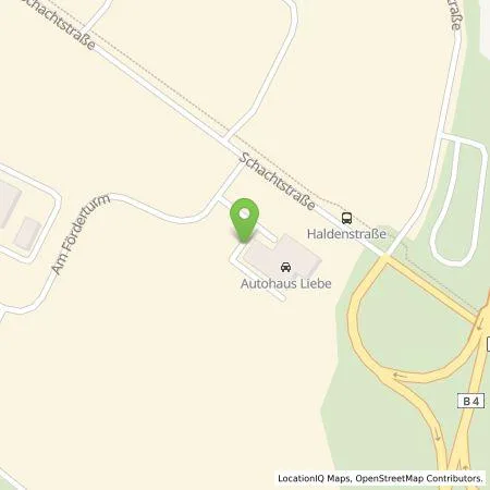 Standortübersicht der Tankstelle Autohaus Liebe Holding GmbH in 99706 Sondershausen