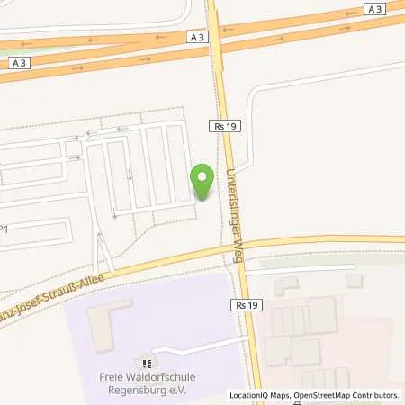 Standortübersicht der Tankstelle REWAG Regensburger Energie und Wasserversorgung AG & Co KG in 93053 Regensburg