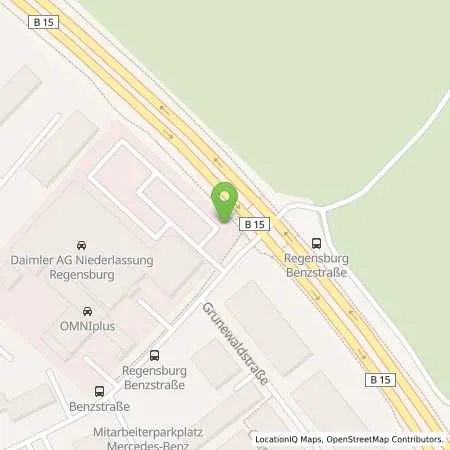 Standortübersicht der Tankstelle REWAG Regensburger Energie und Wasserversorgung AG & Co KG in 93053 Regensburg