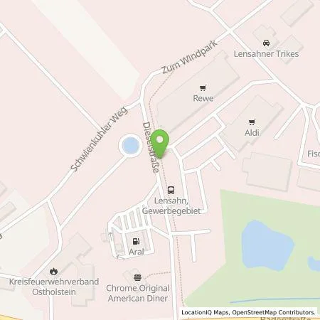 Standortübersicht der Tankstelle E.ON Drive Infrastructure GmbH in 23738 Lensahn