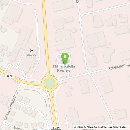 Standortübersicht der Tankstelle Fred Pfennings GmbH & Co. KG in 46348 Raesfeld
