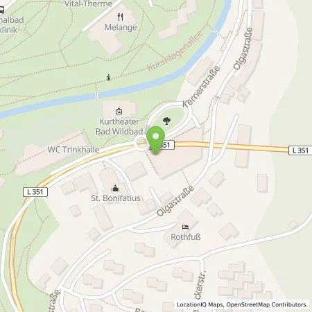 Standortübersicht der Tankstelle Parkraumgesellschaft Baden-Württemberg GmbH in 75323 Bad Wildbad