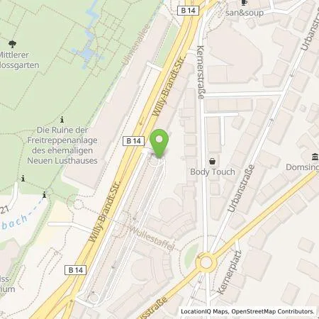 Standortübersicht der Tankstelle Parkraumgesellschaft Baden-Württemberg GmbH in 70182 Stuttgart