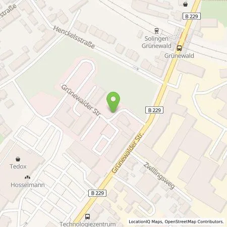 Standortübersicht der Tankstelle Stadtwerke Solingen GmbH in 42657 Solingen